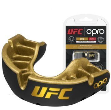 Капа боксерская Opro Gold UFC детская (возраст до 11 лет) черно-золотая Gold_Jr_UFC_Black/Gold фото