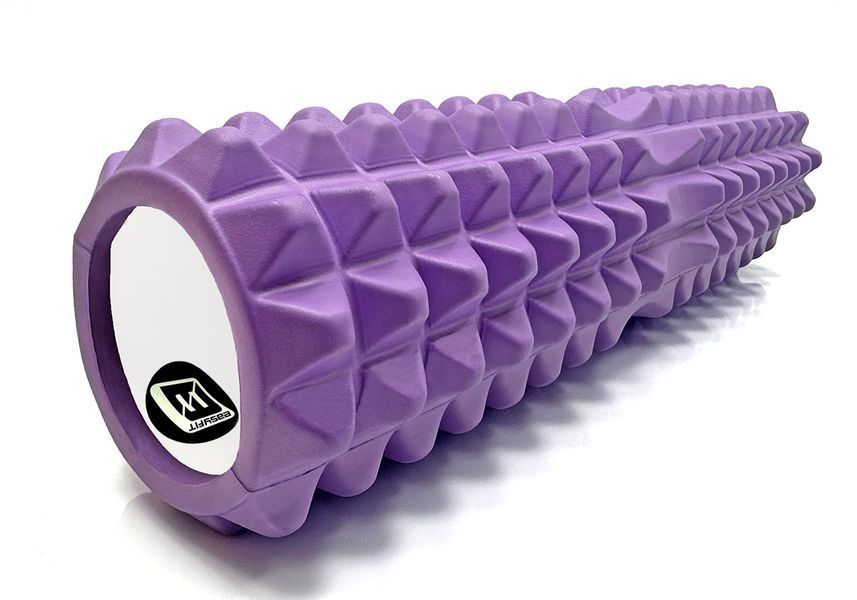 Массажний ролик с углублением для хребта EasyFit Grid Roller 45 см v.1.2 фиолетовый EF-2028-V фото