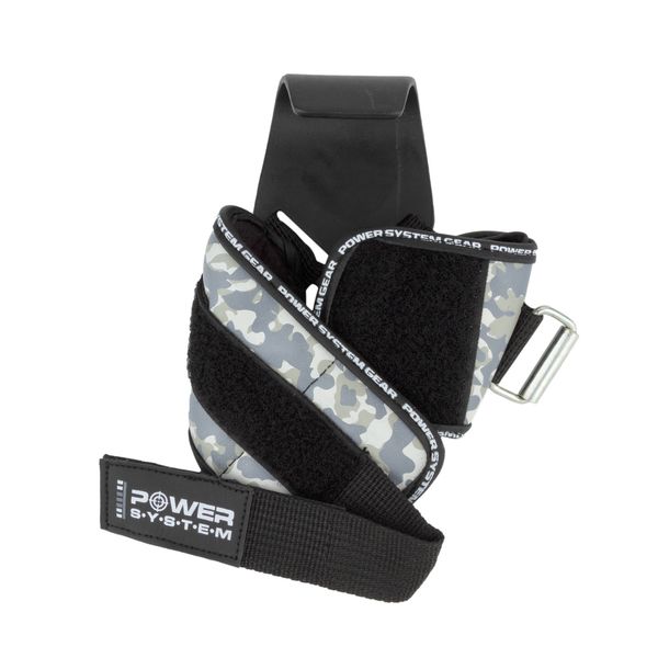 Гаки для тяги на зап'ястя Power System Hooks Camo PS-3370 чорно-сірі PS_3370_Black/Grey L фото