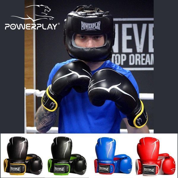 Боксерські рукавиці Power Play Jaguar 3018 сині PP_3018_8oz_Blue фото
