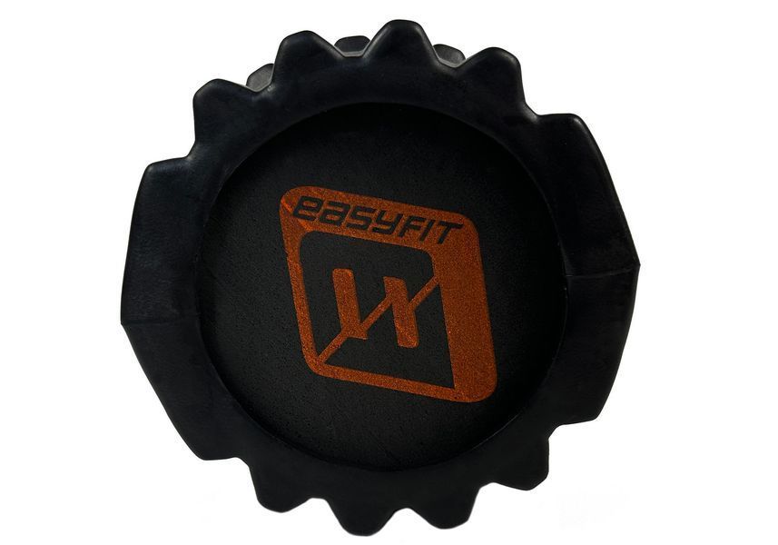 Масажний ролик EasyFit Solid Roller v.1.1s 33 см посилений чорний EF-2050-Bk фото