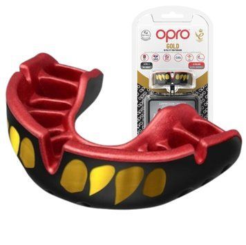 Капа боксерская Opro Gold взрослая (возраст 11+) черно-красная Gold_Jaws_Bl/Red фото