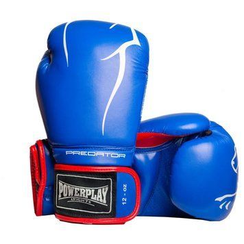 Боксерские перчатки Power Play Jaguar 3018 синие PP_3018_16oz_Blue фото