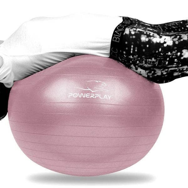 Мяч для фитнеса и йоги (фитбол) Power Play Gymball d-75см фиолетовый + насос PP_4001_75_Voilet фото