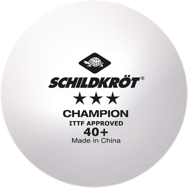 Мячики для настольного тенниса 3* Champion ITTF Poly 40+ Wite 3шт 608540 фото