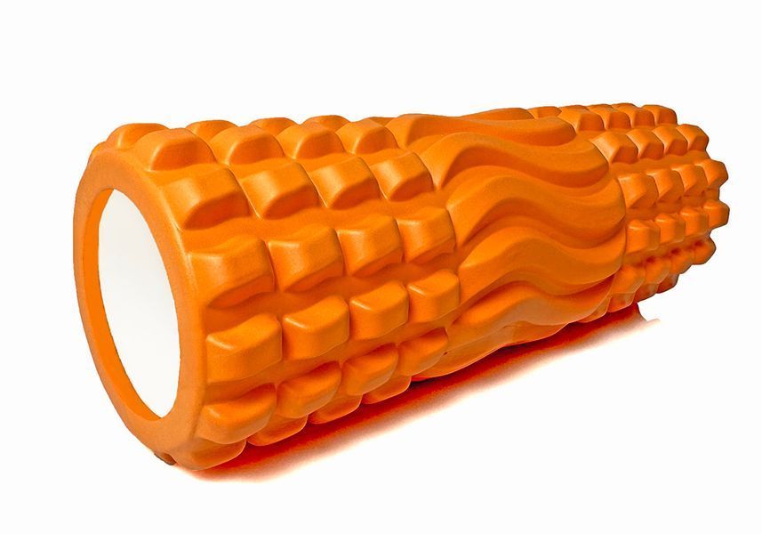 Валик для масажу спини рук та ніг EasyFit Wavyspines 33 см чорний EF-2060-Or фото