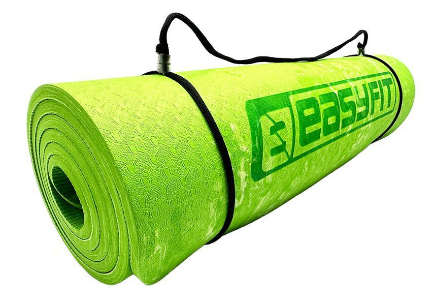 Килимок для йоги та фітнеса 8 мм EasyFit PER Premium Mat салатовий + чохол EF-1930s-1-GN фото