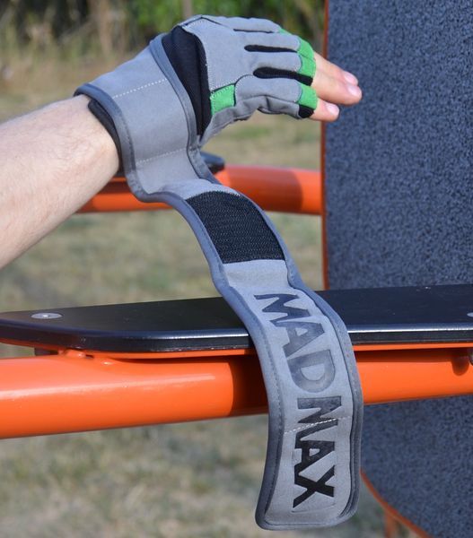 Перчатки для фитнеса и зала Mad Max MTi82 MFG-860 серо-зеленые MFG-860 фото