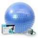 Мяч для фитнеса полумассажный (фитбол) Power Play Gymball d-65см синий + насос PP_4003_65_Blue фото 1