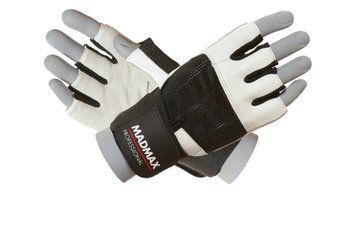 Рукавички для фітнесу та залу Mad Max MFG-269 Professional чорно-білі MFG-269-White фото