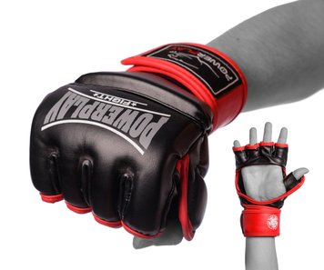 Рукавиці для MMA Power Play 3058 чорно-червоні PP_3058_S_Black/Red фото