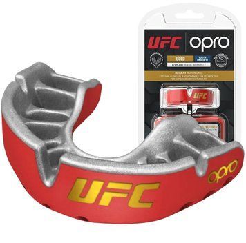 Капа боксерская Opro Gold UFC детская (возраст до 11 лет) красно-серая Gold_Jr_UFC_Red/Silver фото