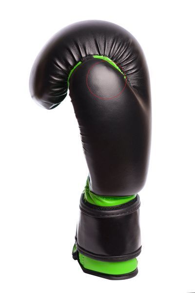 Рукавички боксерські Power Play 3004 чорно-зелені PP_3004JR_6oz_Black/Green фото