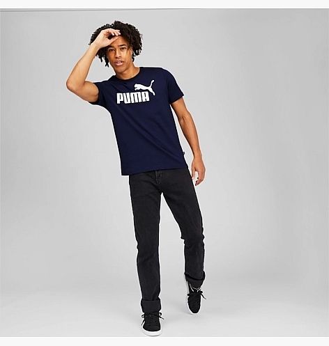 Футболка чоловіча Puma Essentials Logo Tee 586449 06 peacot 586449_06 фото