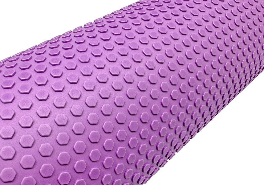 Масажний ролик EasyFit Foam Roller 45 см з міцної піни фіолетовий EF-2032-V фото