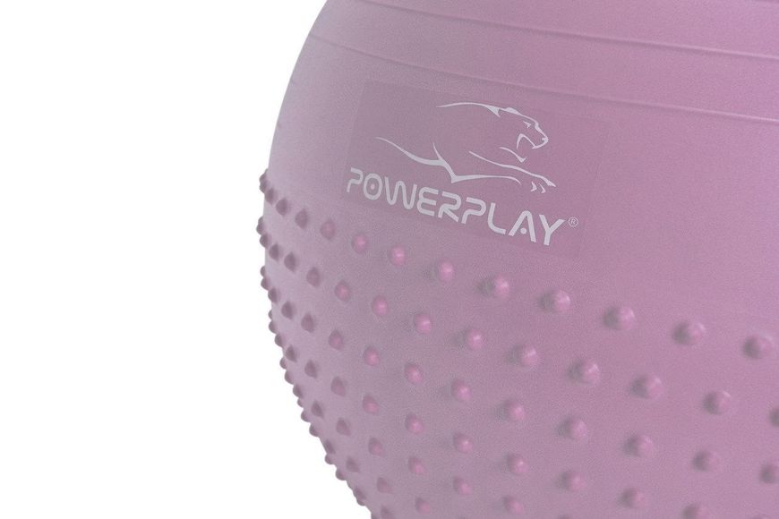 Мяч для фитнеса полумассажный (фитбол) Power Play Gymball d-65см фиолетовый + насос PP_4003_65_Violet фото