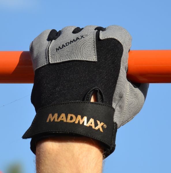 Перчатки для фитнеса и зала Mad Max Damasteel MFG-871 серо-черные MFG-871 фото
