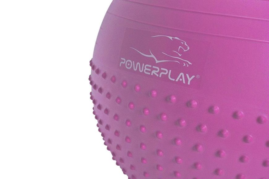 Мяч для фитнеса полумассажный (фитбол) Power Play Gymball d-65см сиреневый + насос PP_4003_75cm_Light-purple фото