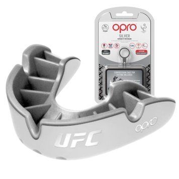 Капа для бокса и единоборств Opro Silver UFC детская (возраст до 11 лет) бело-серая UFC_Jr_Silver_Wh/Silver фото