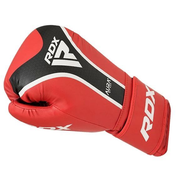 Боксерські рукавиці RDX AURA PLUS T-17 червоно-чорні BGR-T17RB-10OZ+ фото