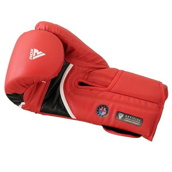 Боксерські рукавиці RDX AURA PLUS T-17 червоно-чорні BGR-T17RB-10OZ+ фото