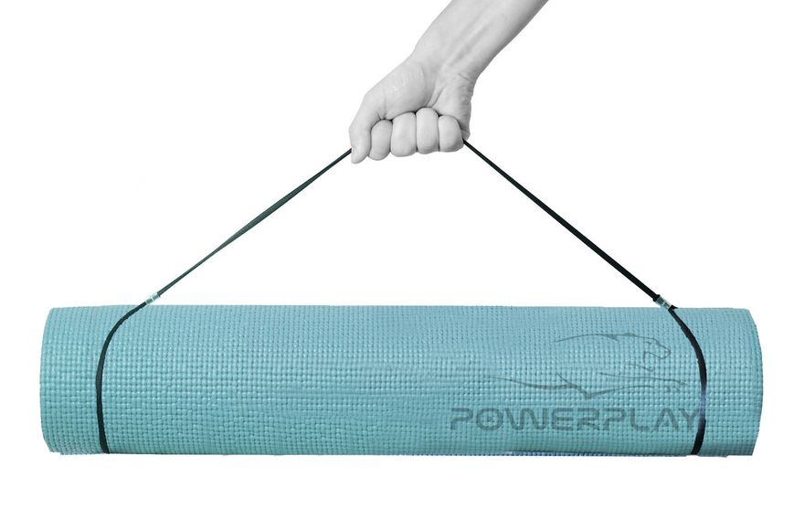 Коврик для фитнеса и йоги Power Play Yoga Mat зеленый (173смx61смx0.6см) PP_4010_Green_(173*0,6) фото