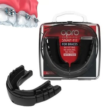 Капа для боксу під брекети OPRO Snap-Fit Braces чорна SN_Braces_Black фото