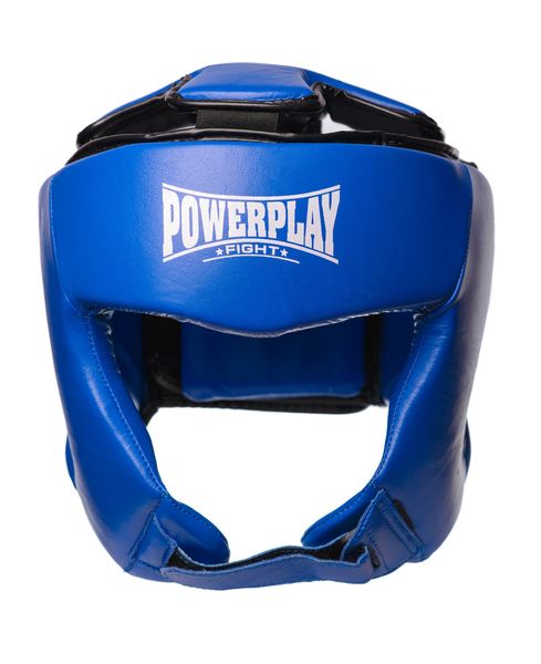 Боксерский шлем турнирный кожаый Power Play 3049 синий PP_3049_S_Blue фото