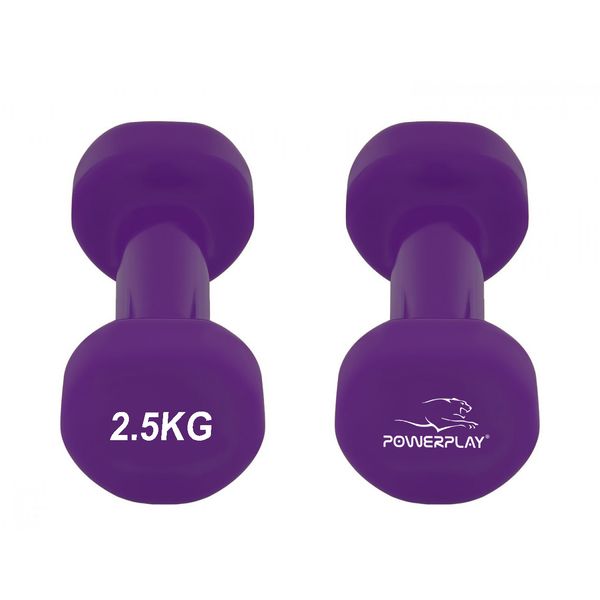 Гантели для фитнеса виниловые Power Play Achilles по 2,5 кг (2шт*2,5кг) PP_4125_2.5kg_2in фото