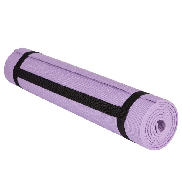 Килимок для фітнесу та йоги Power Play Yoga Mat лавандовий (173смx61смx0.6см) PP_4010_Lavender_(173*0,6) фото