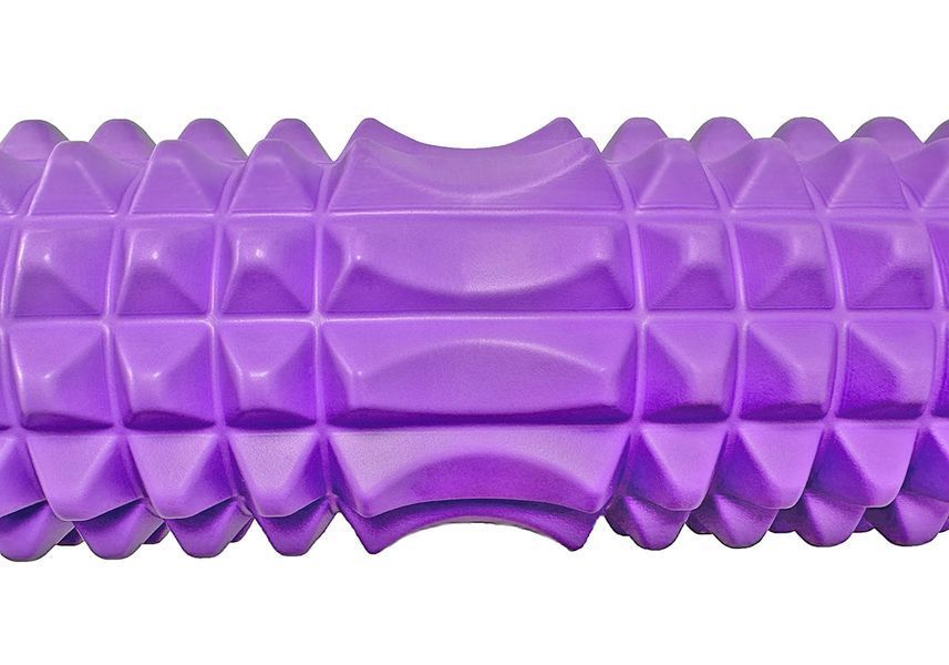 Масажний ролик з поглибленням для хрепту EasyFit Grid Roller 33 см v.1.2 фіолетовий EF-2022-V фото