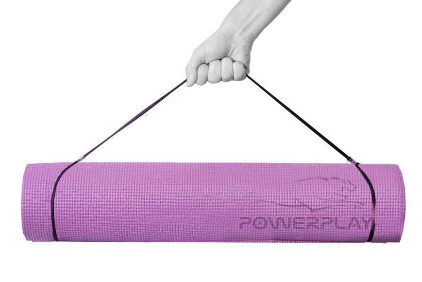 Килимок для фітнесу та йоги Power Play Yoga Mat лавандовий (173смx61смx0.6см) PP_4010_Lavender_(173*0,6) фото