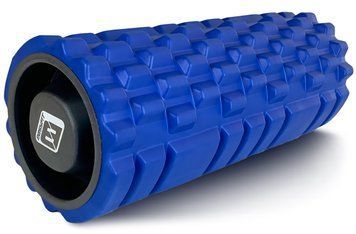 Массажный ролик 33 см EasyFit Grid Roller v.1.1 усиленный с крышками синій EF-2020a-BL фото