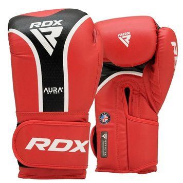 Боксерские перчатки RDX AURA PLUS T-17 красно-чорные BGR-T17RB-140OZ+ фото