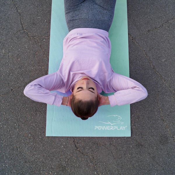 Килимок для фітнесу та йоги Power Play Yoga Mat м'ятний (173смx61смx0.6см) PP_4010_Mint_(173*0,6) фото