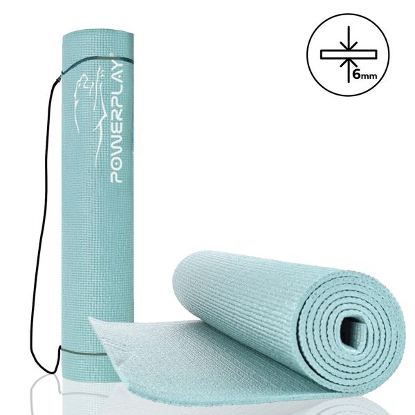 Коврик для фитнеса и йоги Power Play Yoga Mat мятный (173смx61смx0.6см) PP_4010_Mint_(173*0,6) фото