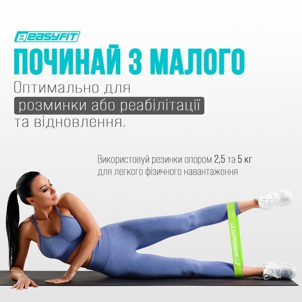 Резинки для фитнеса, ленты опопр EasyFit набор из 5 штук 2.5-20кг EF-1813 фото