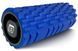 Массажный ролик 33 см EasyFit Grid Roller v.1.1 усиленный с крышками синій EF-2020a-BL фото 1