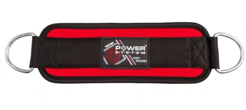 Манжети для тяги на щиколотку Ankle Strap Power System PS-3410 PS-3410_Black_Red фото