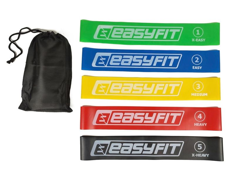 Набор резинок для фитнеса EasyFit 5 шт EF-1813 фото