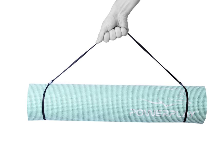 Килимок для фітнесу та йоги Power Play Yoga Mat м'ятний (173смx61смx0.6см) PP_4010_Mint_(173*0,6) фото