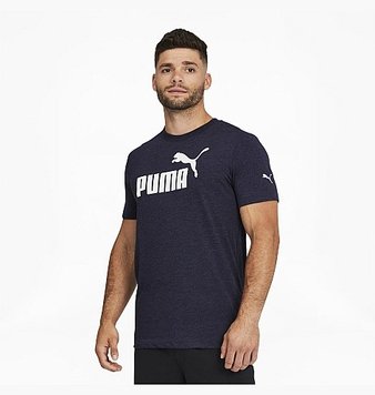 Футболка мужская Puma Essentials Heather Tee 586276 86 peacoat-white 586276_86 фото