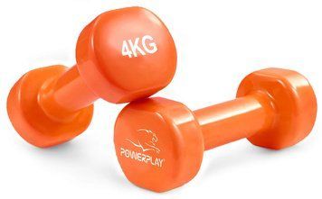 Гантелі для фитнесу вініловові Power Play Achilles по 4 кг (2шт*4кг) PP_4125_4kg_2in фото