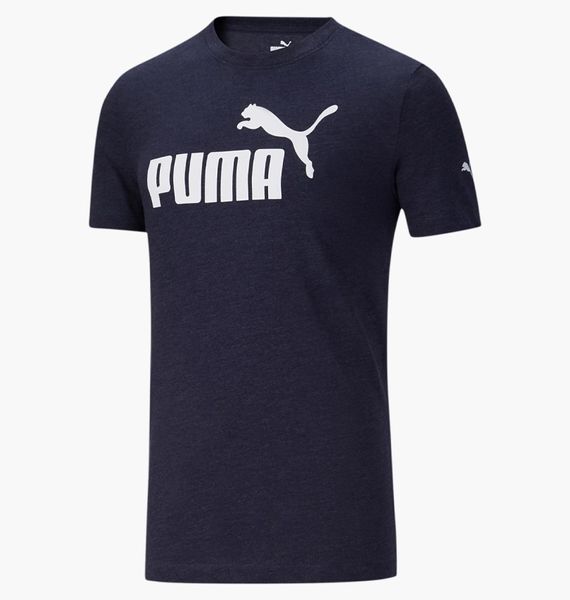 Футболка чоловіча Puma Essentials Heather Tee 586276 86 peacoat-white 586276_86 фото