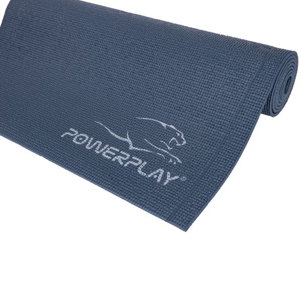 Килимок для фітнесу та йоги Power Play Yoga Mat темно-синій (173смx61смx0.6см) PP_4010_Navy_(173*0,6) фото