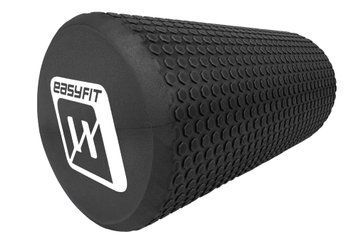 Масажний ролик EasyFit Foam Roller 30 см чорний EF-2024-BK фото