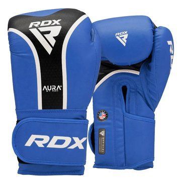 Боксерские перчатки RDX AURA PLUS T-17 сине-черные BGR-T17UB-10OZ+ фото
