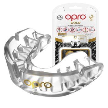 Капа для бокса Опро Голд Opro Gold взрослая (возраст 11+) прозрачная Gold_Clear фото
