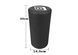 Масажний ролик EasyFit Foam Roller 30 см чорний EF-2024-BK фото 2