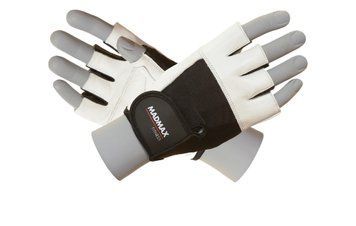 Рукавички для фітнесу та залу Mad Max MFG-444 Fitness чорно-білі MFG-444-White фото